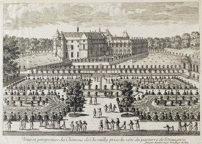 View of the Chateau de Chantilly from the Orangerie by Francois Antoine Aveline